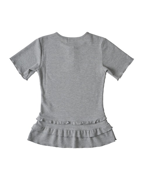 FTW(エフティダブリュー)の「WAFFLE LAYERED FRILL TOP(Tシャツ/カットソー・レディース・ブラック/グレー/カーキ・SMALL/MEDIUM)」の17枚目の写真