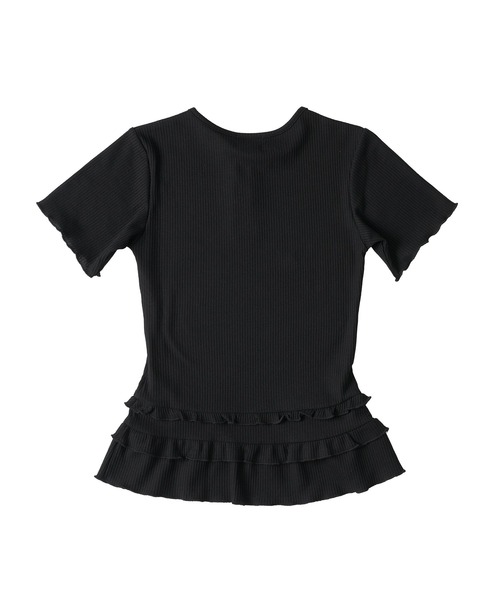 FTW(エフティダブリュー)の「WAFFLE LAYERED FRILL TOP(Tシャツ/カットソー・レディース・ブラック/グレー/カーキ・SMALL/MEDIUM)」の13枚目の写真