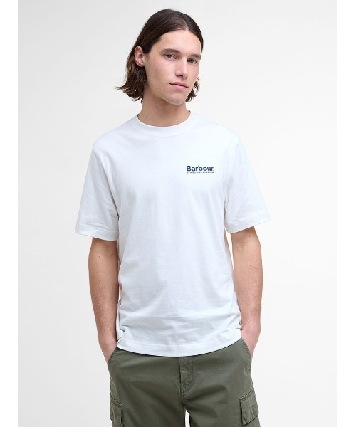 Barbour(バブアー)の「Moonwell バックプリントTシャツ(Tシャツ/カットソー・メンズ・ブルー/ホワイト・SMALL/MEDIUM/LARGE/X-LARGE)」の1枚目の写真