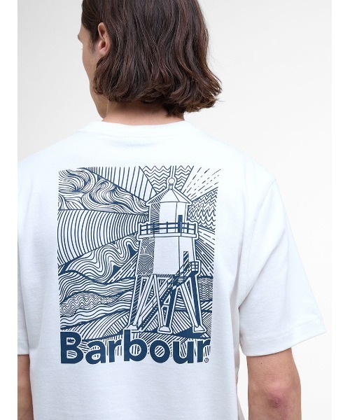 Barbour(バブアー)の「Moonwell バックプリントTシャツ(Tシャツ/カットソー・メンズ・ブルー/ホワイト・SMALL/MEDIUM/LARGE/X-LARGE)」の7枚目の写真