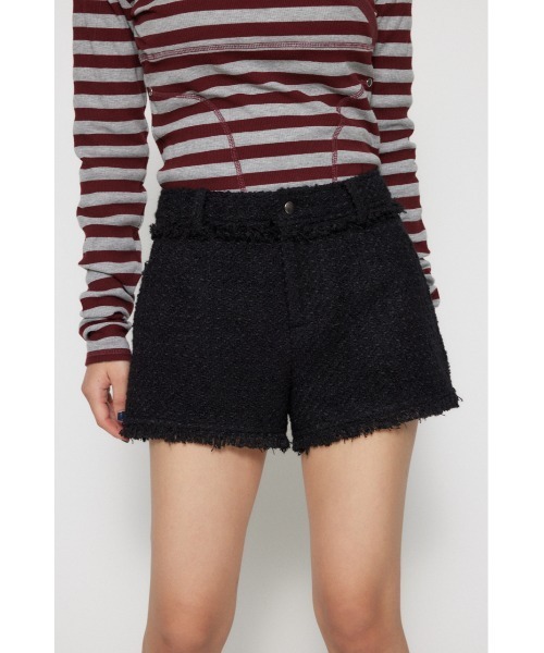 LAGUA GEM（ラグアジェム）の「TWEED COMPACT ショートパンツ（その他パンツ・レディース・ブラック/カーキ・X-SMALL/SMALL/MEDIUM）」の6枚目の写真