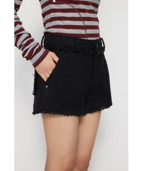 LAGUA GEM（ラグアジェム）の「TWEED COMPACT ショートパンツ（その他パンツ・レディース・ブラック/カーキ・X-SMALL/SMALL/MEDIUM）」の10枚目の写真