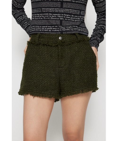 LAGUA GEM（ラグアジェム）の「TWEED COMPACT ショートパンツ（その他パンツ・レディース・ブラック/カーキ・X-SMALL/SMALL/MEDIUM）」の13枚目の写真