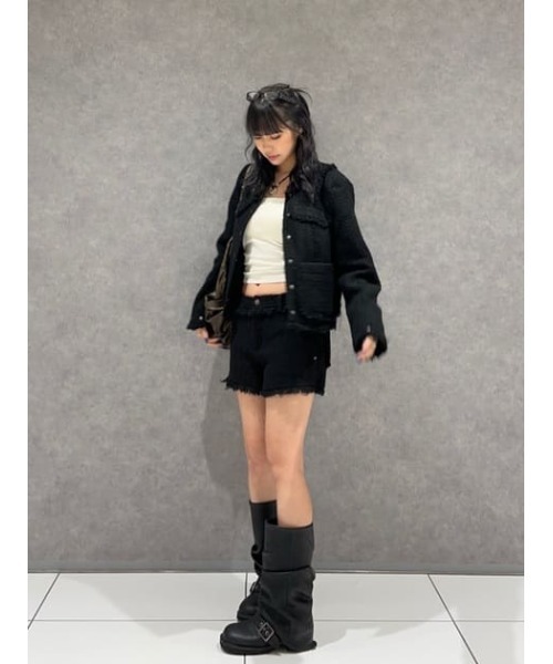 LAGUA GEM（ラグアジェム）の「TWEED COMPACT ショートパンツ（その他パンツ・レディース・ブラック/カーキ・X-SMALL/SMALL/MEDIUM）」の16枚目の写真