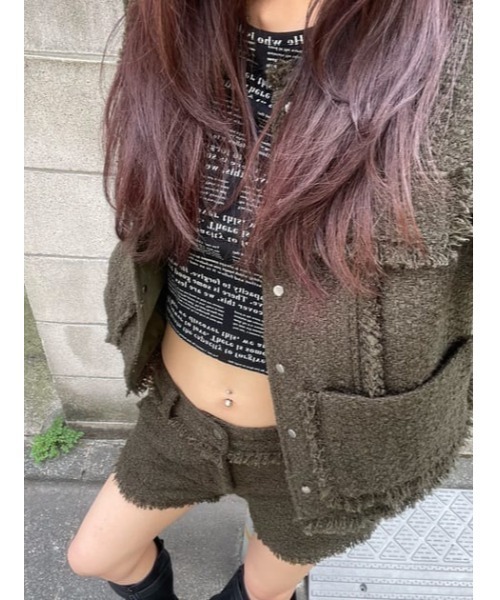 LAGUA GEM（ラグアジェム）の「TWEED COMPACT ショートパンツ（その他パンツ・レディース・ブラック/カーキ・X-SMALL/SMALL/MEDIUM）」の22枚目の写真