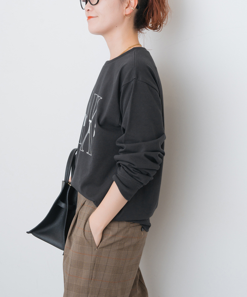 Spick & Span（スピックアンドスパン）の「Los Angeles TEE（Tシャツ/カットソー・レディース・チャコールグレー/ホワイト・FREE）」の7枚目の写真