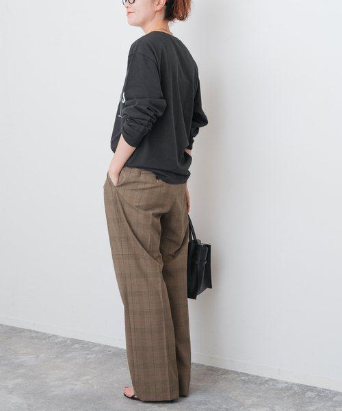 Spick & Span（スピックアンドスパン）の「Los Angeles TEE（Tシャツ/カットソー・レディース・チャコールグレー/ホワイト・FREE）」の10枚目の写真