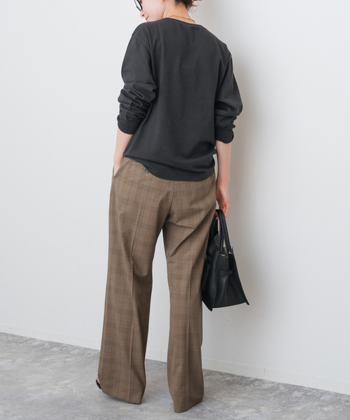 Spick & Span（スピックアンドスパン）の「Los Angeles TEE（Tシャツ/カットソー・レディース・チャコールグレー/ホワイト・FREE）」の11枚目の写真