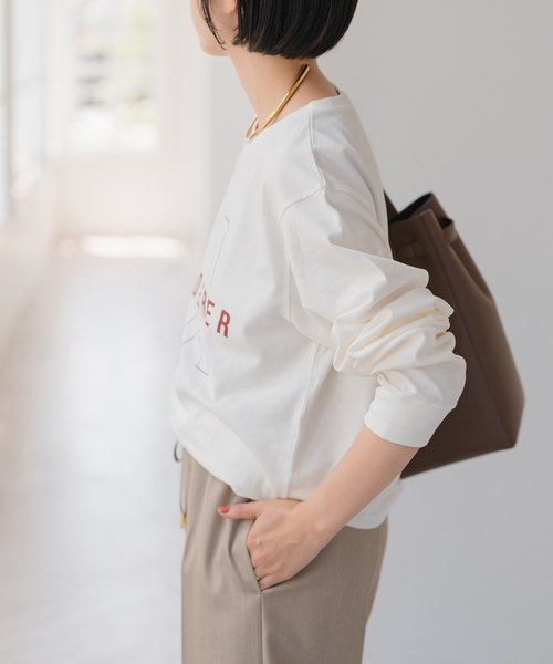 Spick & Span（スピックアンドスパン）の「Los Angeles TEE（Tシャツ/カットソー・レディース・チャコールグレー/ホワイト・FREE）」の14枚目の写真