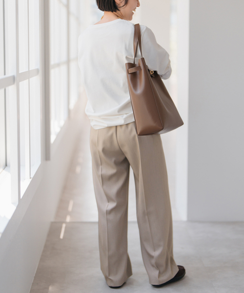 Spick & Span（スピックアンドスパン）の「Los Angeles TEE（Tシャツ/カットソー・レディース・チャコールグレー/ホワイト・FREE）」の18枚目の写真