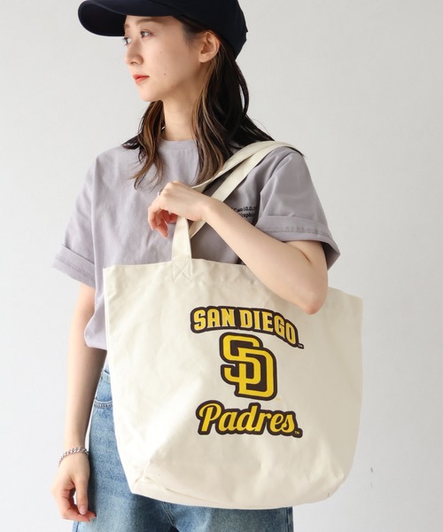 MLB（メジャーリーグベースボール）の「【MLB/メジャーリーグベースボール】コットンキャンバストートバッグ（トートバッグ・メンズ・アイボリー系1/アイボリー系2/アイボリー系3・FREE）」の11枚目の写真