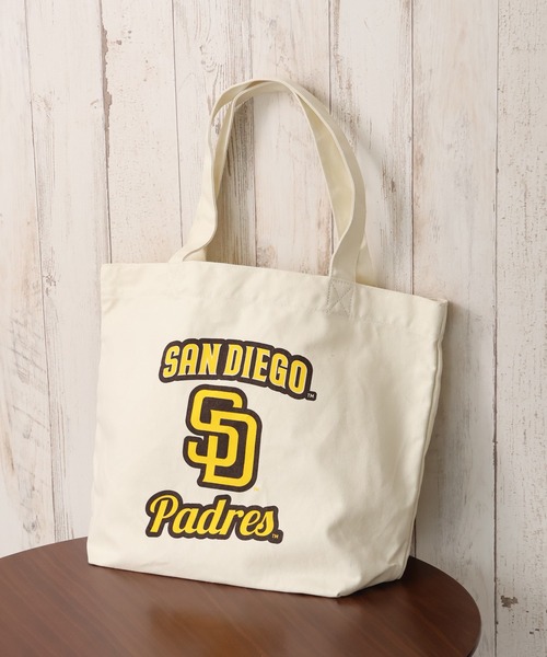 MLB（メジャーリーグベースボール）の「【MLB/メジャーリーグベースボール】コットンキャンバストートバッグ（トートバッグ・メンズ・アイボリー系1/アイボリー系2/アイボリー系3・FREE）」の5枚目の写真