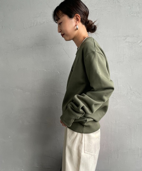 FRED PERRY/フレッドペリー] ローレルリースロゴ刺繍 クルーネック