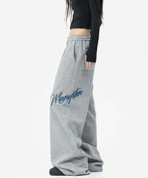 NuNuNa（ヌヌナ）の「【NuNuNa】レタリング刺繍ワイドスウェットパンツ（スウェットパンツ）」