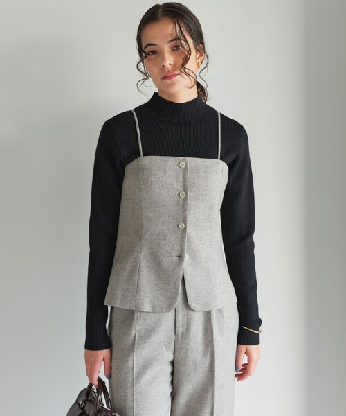 セール】メランジツイル ビスチェ キャミソール -ウォッシャブル