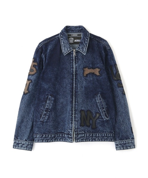 LEATHER PATCH DENIM JACKET / レザーパッチ デニムジャケット