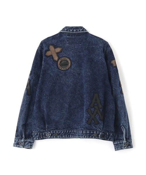 LEATHER PATCH DENIM JACKET / レザーパッチ デニムジャケット