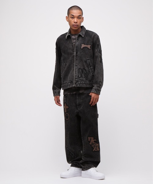 アヴィレックス　レザージャケット LEATHER PATCH DENIM JACKET / レザーパッチ デニムジャケット