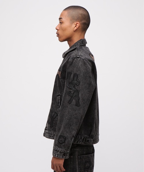 LEATHER PATCH DENIM JACKET / レザーパッチ デニムジャケット