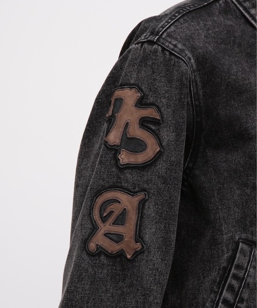 LEATHER PATCH DENIM JACKET / レザーパッチ デニムジャケット