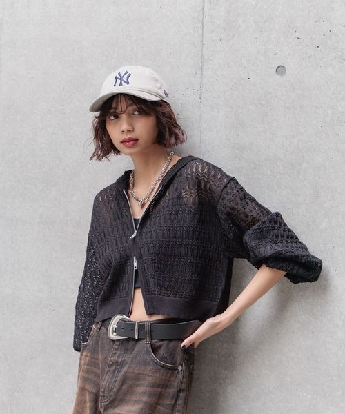 PAGEBOY（ページボーイ）の「リーフメッシュジップパーカー（パーカー・レディース・ブラック/オフホワイト/レッド系その他・FREE）」の13枚目の写真