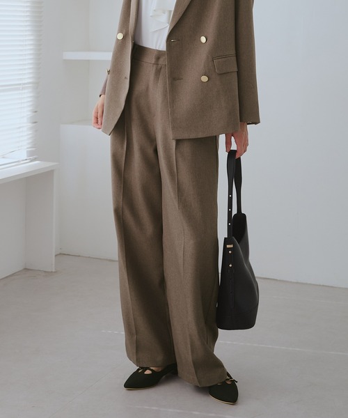 WEB限定・丈長め】レディハンサムシリーズ ウールライクウエストタック
