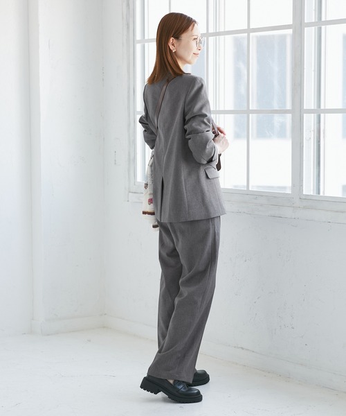 WEB限定・丈長め】レディハンサムシリーズ ウールライクウエストタック