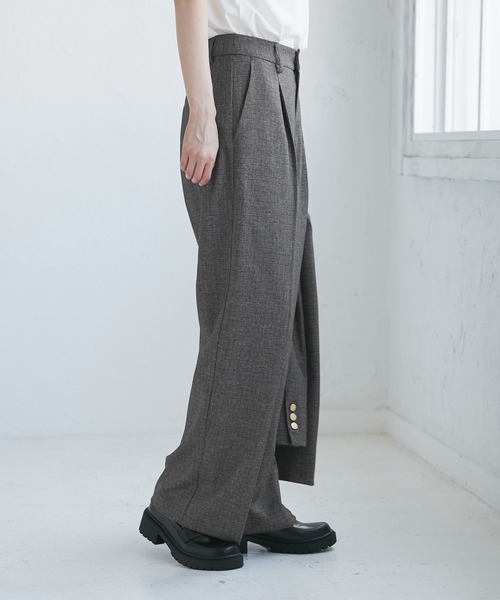 WEB限定・丈長め】レディハンサムシリーズ ウールライクウエストタック