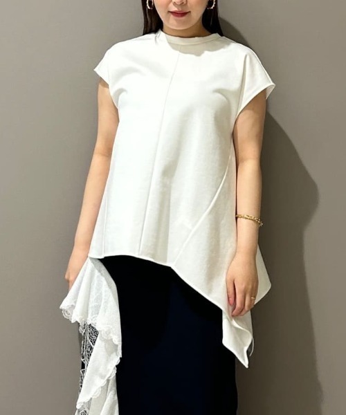 ADORE(アドーア)の「ハイテンションポンチカットソー(Tシャツ/カットソー・レディース・ベージュ/ブラック/ホワイト・38)」の1枚目の写真