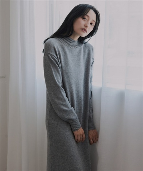 Petitjo（プッチージョ）の「小さいサイズ　スウェットライクニットワンピース　低身長さん・小柄女性（ワンピース・レディース・ブラック/モカ/杢グレー・PS/PSS）」の17枚目の写真