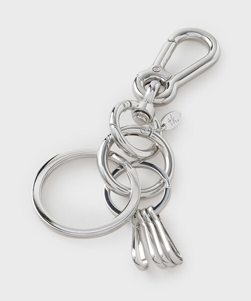 tk.TAKEO KIKUCHI（ティーケータケオキクチ）の「カラビナキーホルダー（キーケース/キーアクセサリー・メンズ・シルバー/ブラック/ブラック系・00）」の4枚目の写真