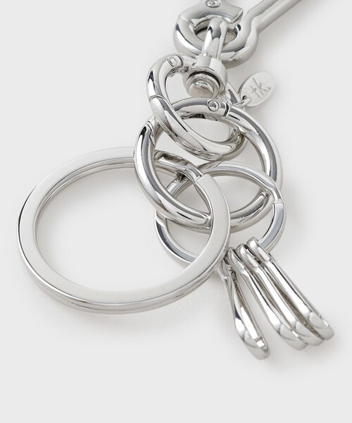 tk.TAKEO KIKUCHI（ティーケータケオキクチ）の「カラビナキーホルダー（キーケース/キーアクセサリー・メンズ・シルバー/ブラック/ブラック系・00）」の5枚目の写真