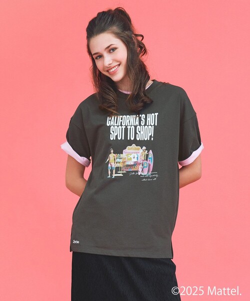 Barbie(TM)】ロゴTシャツ（Tシャツ/カットソー）｜any Fam