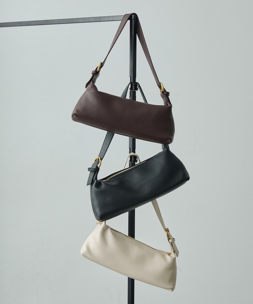 Lunea（ルネア）の「2wayワンハンドルフェイクレザーバッグ/２種類のショルダー紐付き（ハンドバッグ・レディース・ブラック/アイボリー/ブラウン/ライトブラウン・FREE）」の3枚目の写真