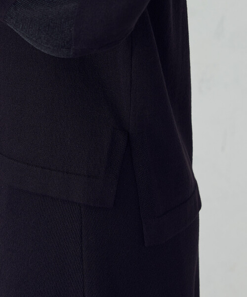 COMME CA ISM(コムサイズム)の「シアー切り替え7分袖ニット / セットアップ対応(ニット/セーター・レディース・ブラック/ネイビー・FREE)」の15枚目の写真