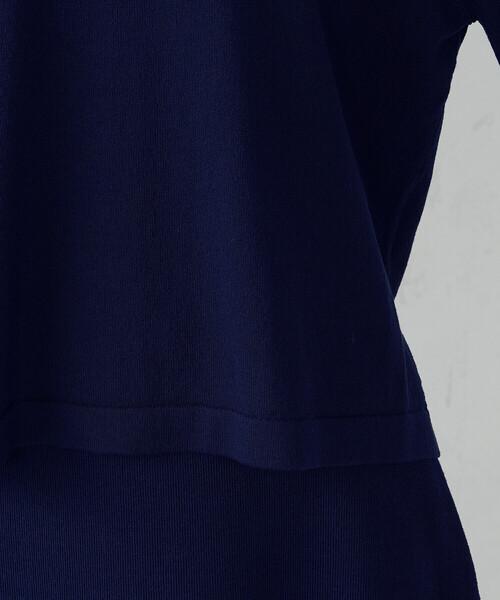 COMME CA ISM(コムサイズム)の「シアー切り替え7分袖ニット / セットアップ対応(ニット/セーター・レディース・ブラック/ネイビー・FREE)」の21枚目の写真