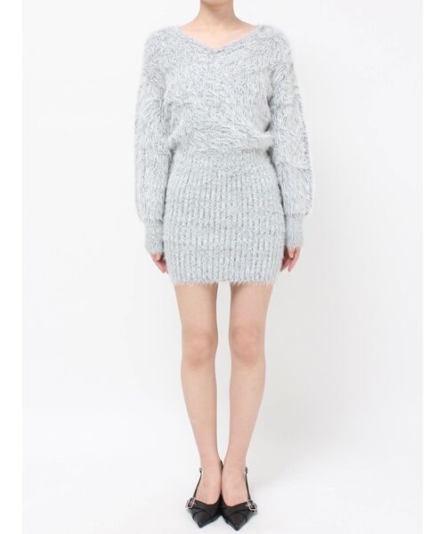 RESEXXY（リゼクシー）の「シャギーニットワンピース（ワンピース・レディース・その他1/ホワイト/ピンク/ブラック・FREE）」の18枚目の写真