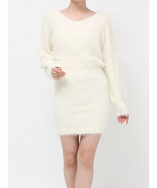 RESEXXY（リゼクシー）の「シャギーニットワンピース（ワンピース・レディース・その他1/ホワイト/ピンク/ブラック・FREE）」の13枚目の写真