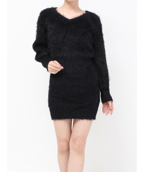 RESEXXY（リゼクシー）の「シャギーニットワンピース（ワンピース・レディース・その他1/ホワイト/ピンク/ブラック・FREE）」の12枚目の写真