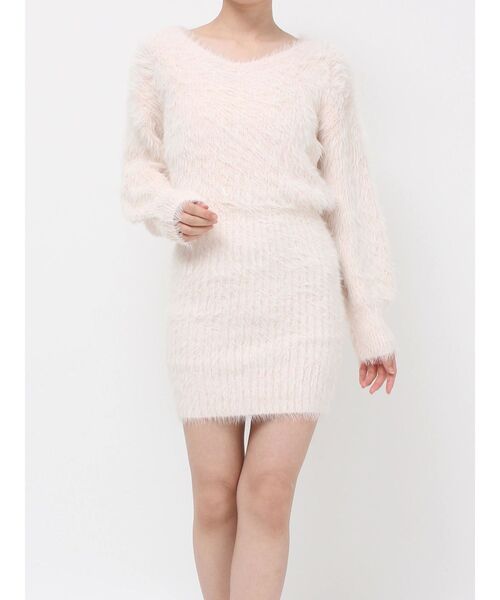 RESEXXY（リゼクシー）の「シャギーニットワンピース（ワンピース・レディース・その他1/ホワイト/ピンク/ブラック・FREE）」の11枚目の写真