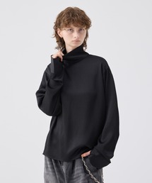 soerte（ソエルテ）の「Striped crepe high neck top/ストライプクレープハイネックトップ（Tシャツ/カットソー・メンズ）」