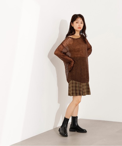 N.(N. Natural Beauty Basic)(エヌエヌナチュラルビューティーベーシック)の「チェックミニスカート(スカート・レディース・ベージュ系その他/ブラウン・MEDIUM)」の19枚目の写真