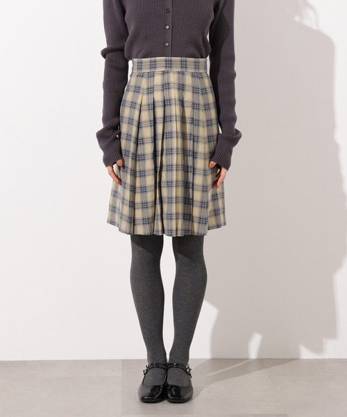 N.(N. Natural Beauty Basic)(エヌエヌナチュラルビューティーベーシック)の「チェックミニスカート(スカート・レディース・ベージュ系その他/ブラウン・MEDIUM)」の15枚目の写真