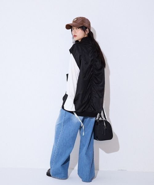 JEANASIS（ジーナシス）の「MA-1ベスト/591118（MA-1・レディース・ブラック/カーキ・FREE）」の5枚目の写真