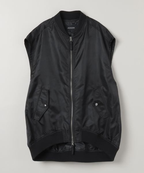 JEANASIS（ジーナシス）の「MA-1ベスト/591118（MA-1・レディース・ブラック/カーキ・FREE）」の8枚目の写真