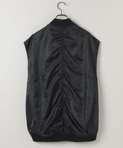 JEANASIS（ジーナシス）の「MA-1ベスト/591118（MA-1・レディース・ブラック/カーキ・FREE）」の9枚目の写真