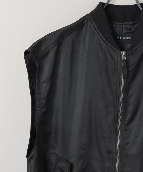 JEANASIS（ジーナシス）の「MA-1ベスト/591118（MA-1・レディース・ブラック/カーキ・FREE）」の11枚目の写真