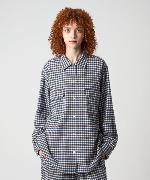 roku 6 シャツ 6(ROKU)（ロク）カジュアルシャツ 紺 サイズ:XS レディース