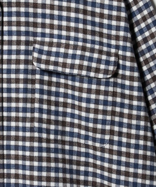 6（ロク）の「＜6(ROKU)＞コットン チェック シャツ（シャツ/ブラウス・レディース・コバルトブルー・FREE）」の11枚目の写真