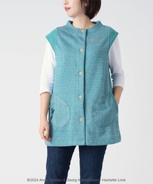 NAIGAI（ナイガイ）の「Gaspard et Lisa 裏毛フリース起毛 ウルーウニ柄 前ボタン 背付きエプロン 70834013（エプロン）」